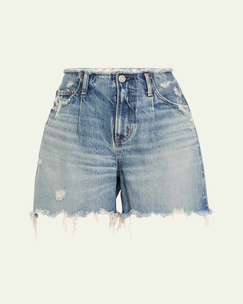 Ludlow Distressed Denim Shorts